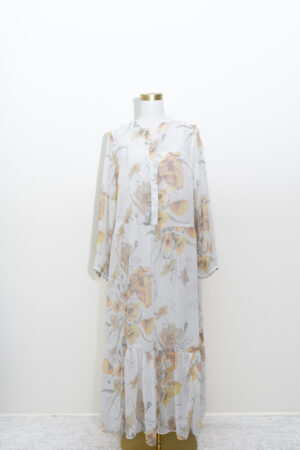 Orange Floral Maxi Dress - Size 10