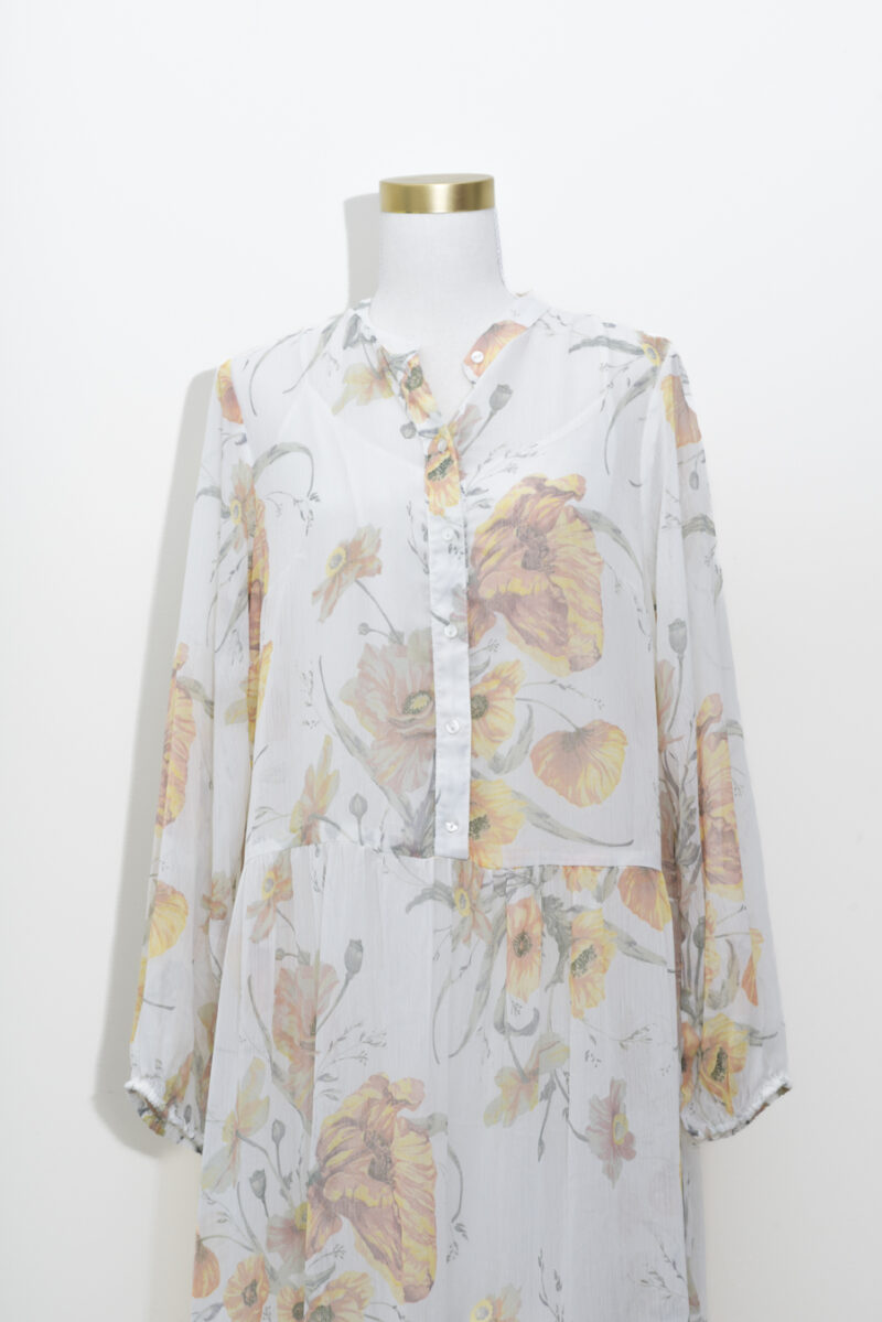 Orange Floral Maxi Dress - Size 10