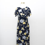 Navy Blue Floral Maxi Dress