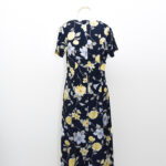 Navy Blue Floral Maxi Dress