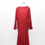 Vintage Maxi Polka Dot Dress - Size 12