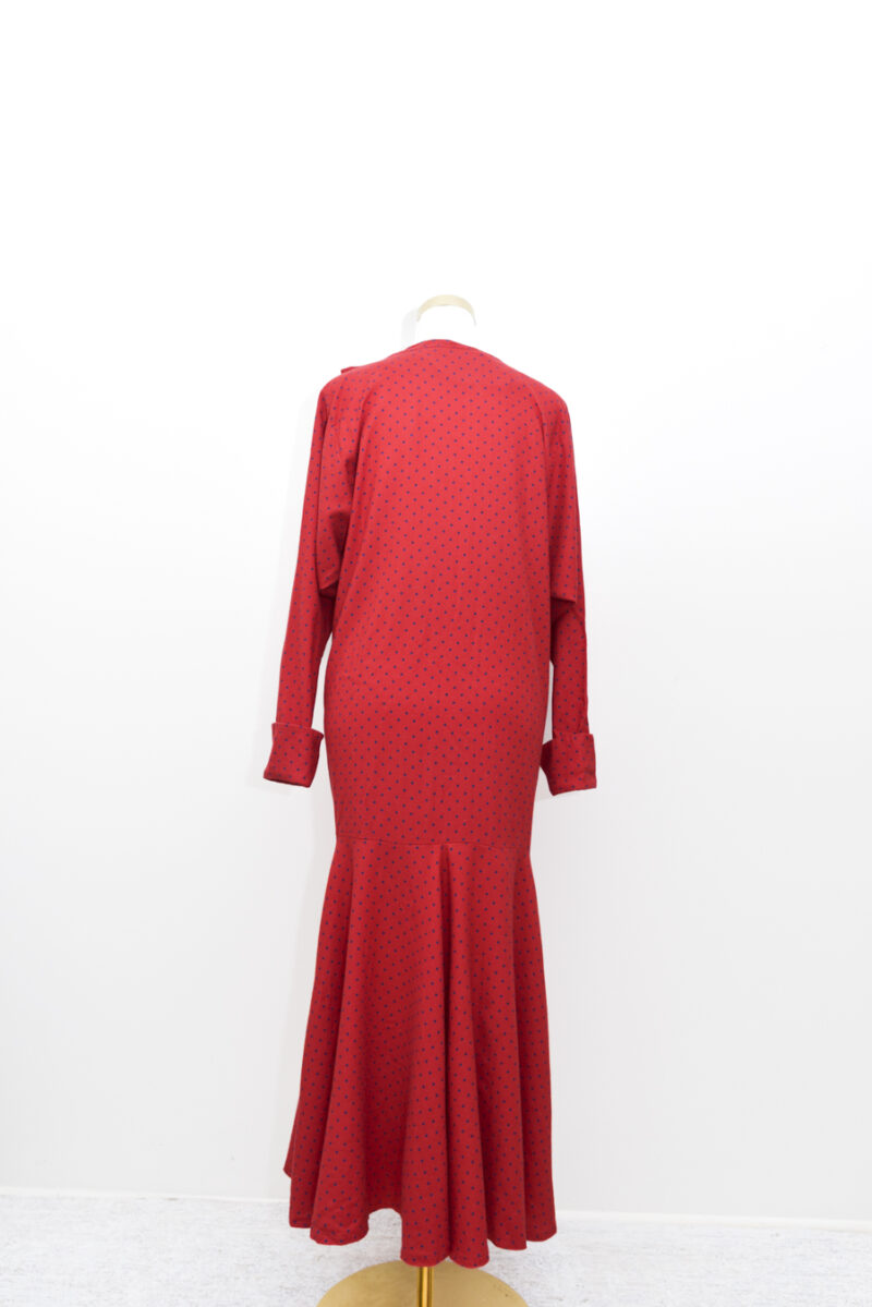 Vintage Maxi Polka Dot Dress - Size 12