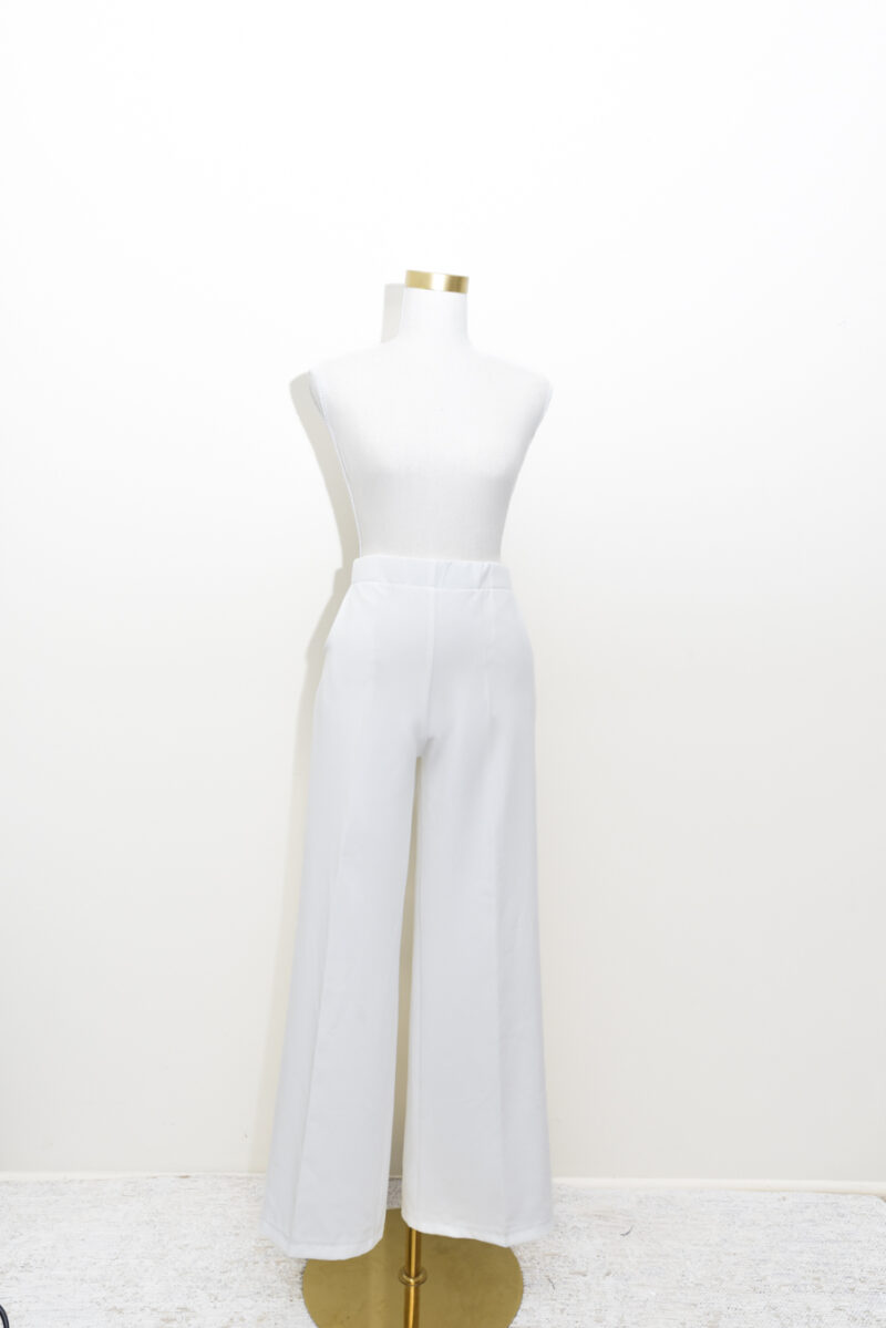 White Wide-leg Pants - Size 10