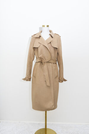 Suede Trench Coat - Size 12