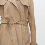 Suede Trench Coat - Size 12