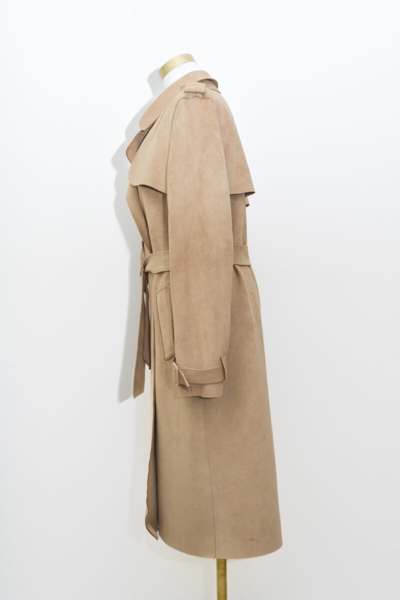 Suede Trench Coat - Size 12