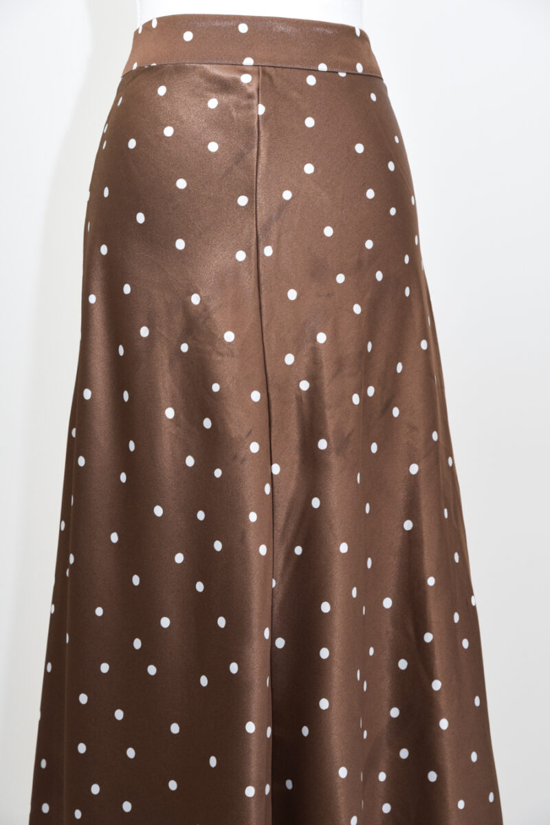 Mocha Polka Dot Skirt - Size 10