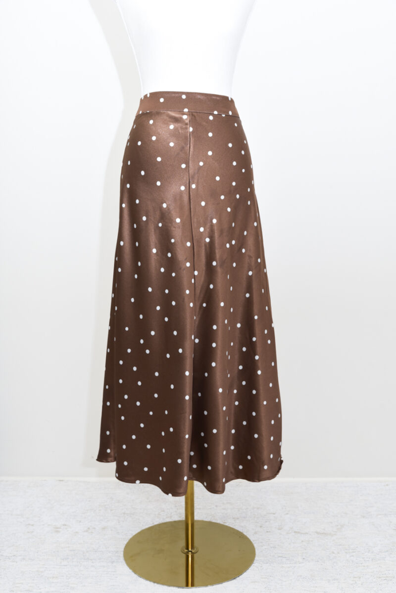 Mocha Polka Dot Skirt - Size 10
