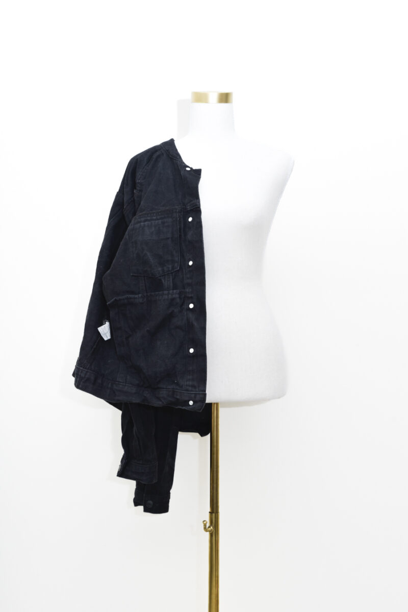 Black Denim Jacket - Size 12