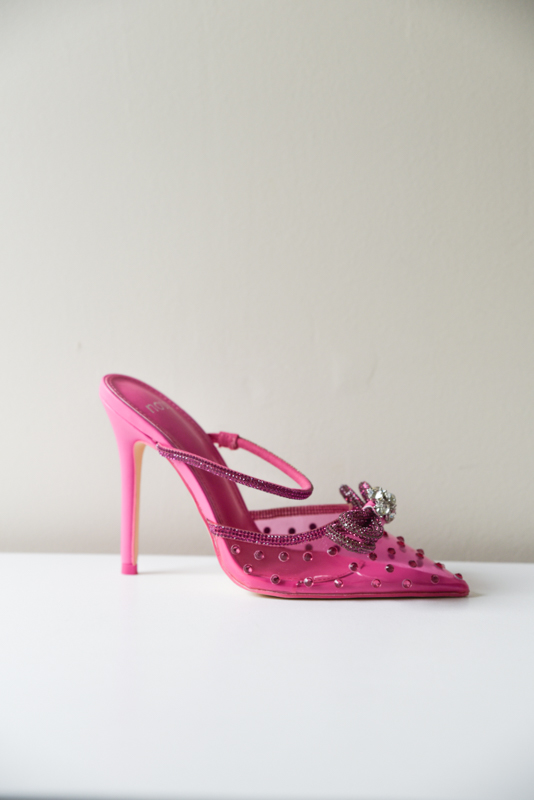 Novo Fuchsaia Pink Heel - Size 5