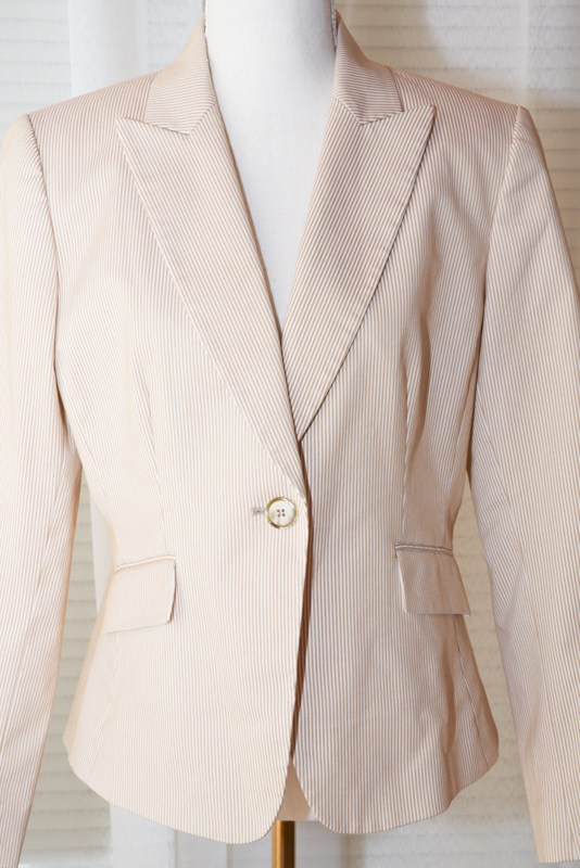 Striped Neutral Blazer - Size 10