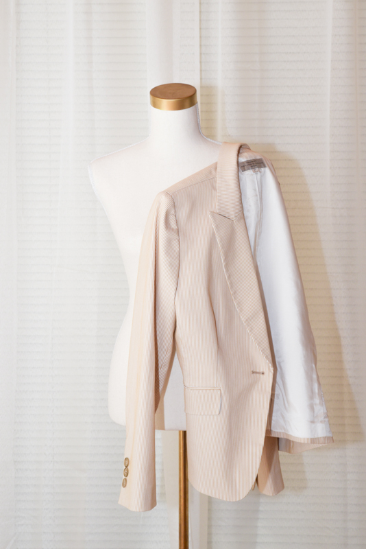 Striped Neutral Blazer - Size 10
