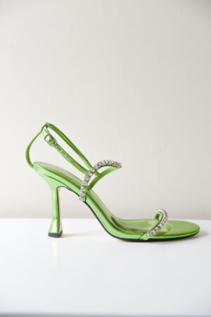 Zara Metalic Green Heel - Size 8