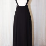 Black Maxi Skirt with Straps - Size 8