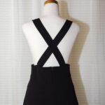 Black Maxi Skirt with Straps - Size 8