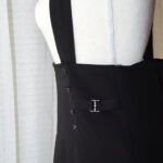 Black Maxi Skirt with Straps - Size 8