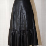 Faux Leather Midi Skirt - Size 12