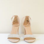 Novo Nude Crystal Strip Heel - Size 7