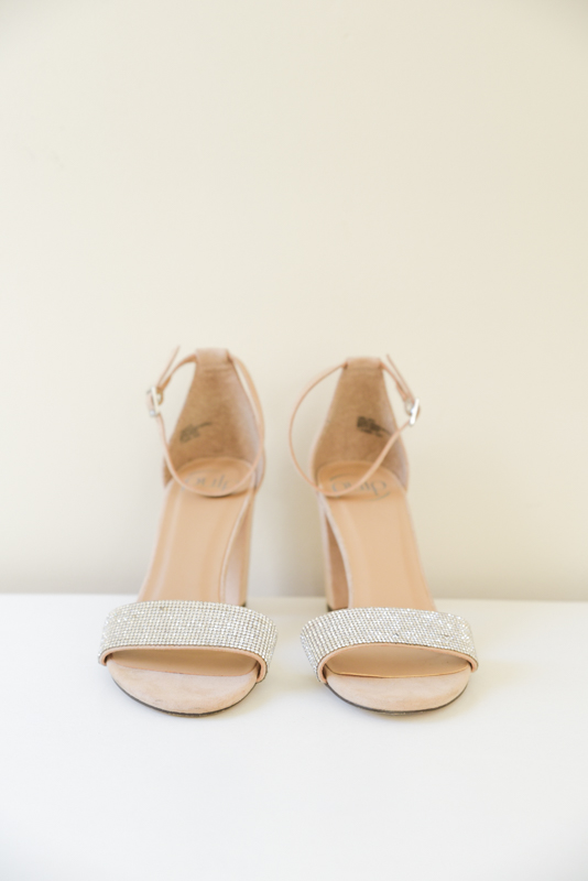 Novo Nude Crystal Strip Heel - Size 7