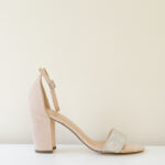 Novo Nude Crystal Strip Heel - Size 7