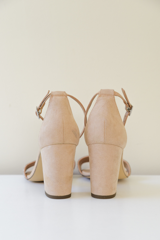 Novo Nude Crystal Strip Heel - Size 7