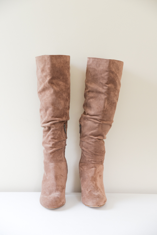 Suede Boot Heel - Size 7