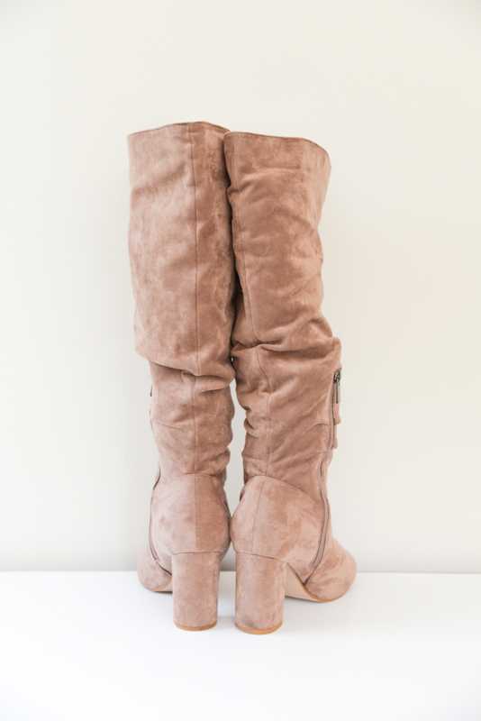 Suede Boot Heel - Size 7