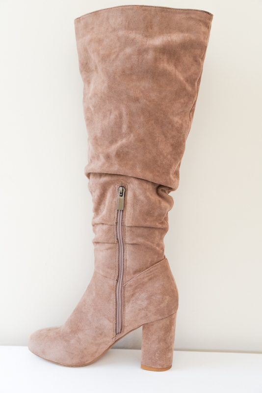 Suede Boot Heel - Size 7