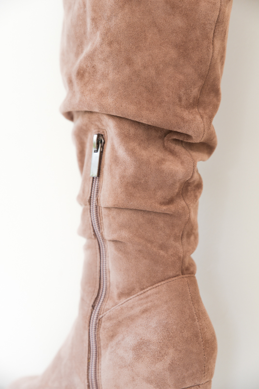 Suede Boot Heel - Size 7